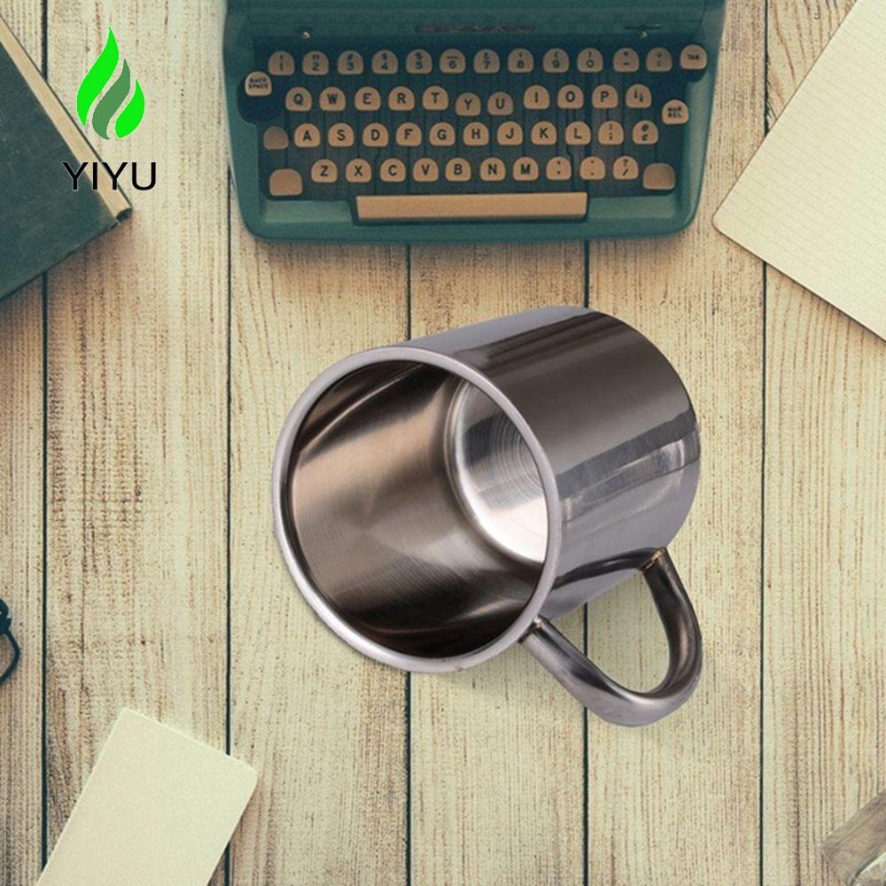YIYU Cốc Trà 400ml 220ml Bằng Thép Không Gỉ Có Tay Cầm Tiện Dụng