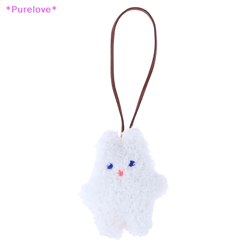 Móc Khóa Thêu Hình Gấu / Thỏ Nhỏ Dễ Thương Dùng Trang Trí Túi Xách Mới