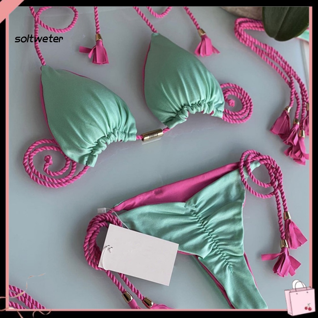 Bộ Bikini 2 Mảnh Có Mút Nâng Ngực Quyến Rũ Cho Nữ