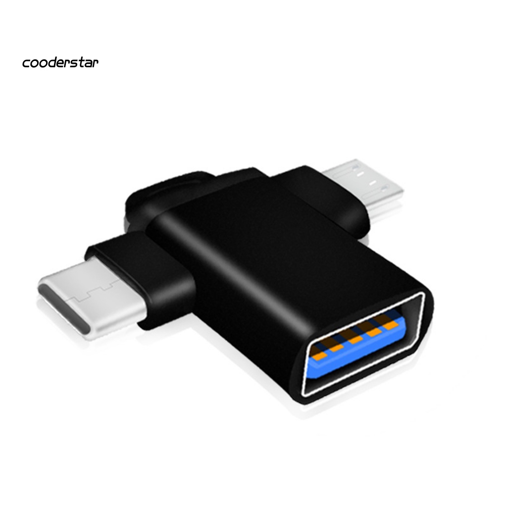Đầu Chuyển Đổi 2 Trong 1 Type C Micro USB OTG Cho Điện Thoại / Máy Tính Bảng / Laptop