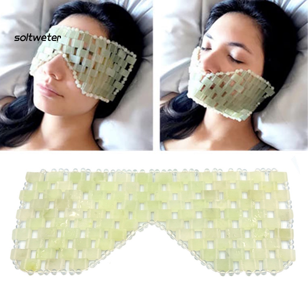 1 Bộ Vỏ Bọc Mắt Bằng Đá Ngọc Bích Màu Xanh Lá Thân Thiện Với Môi Trường Giảm Mệt Mỏi Đa Năng
