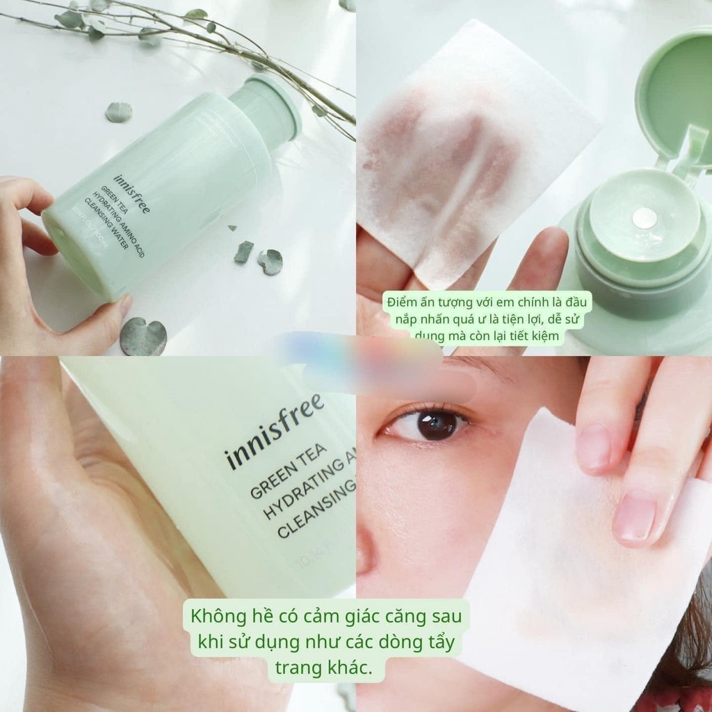 Nước Tẩy Trang Trà Xanh Innisfree Green Tea Cleansing Water 300ml Dành Cho Mọi Loại Da