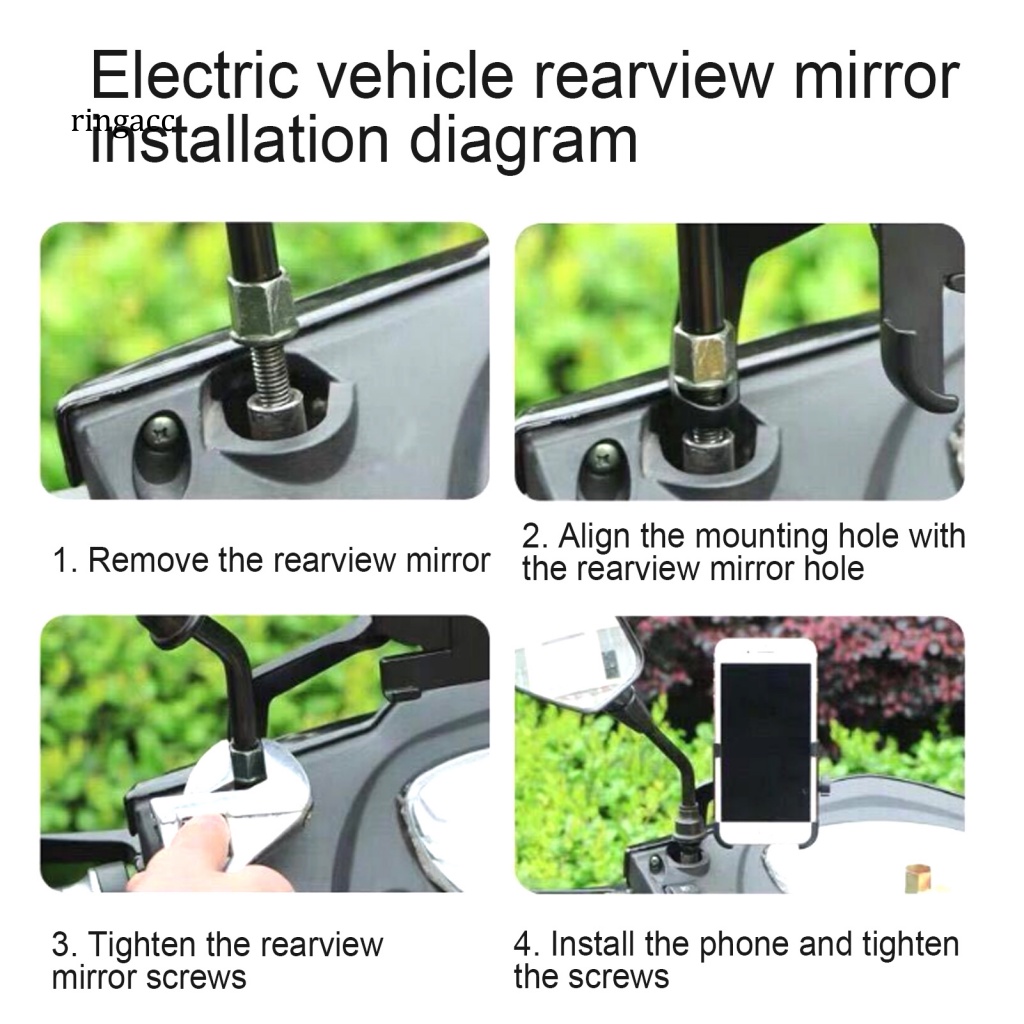 Giá Đỡ Điện Thoại RGA Hợp Kim Nhôm Gắn Tay Lái Xe Máy Có Thể Điều Chỉnh Xoay Được