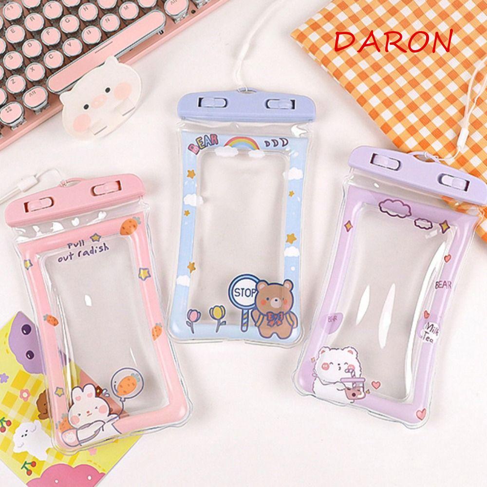 DARON Túi Đựng Điện Thoại Di Động Chống Thấm Nước Họa Tiết Hoạt Hình Dùng Khi Đi Biển / Lặn
