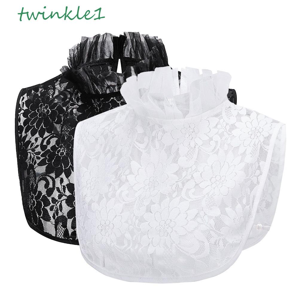 TWINKLE Cổ Áo Giả Ren Màu Sắc Trơn Có Thể Tháo Rời Thời Trang Cho Nữ