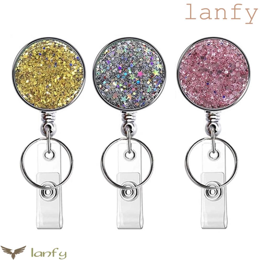 LANFY Kẹp Giữ Thẻ ID / Thẻ ID Có Móc Khóa Tiện Dụng Cho Văn Phòng