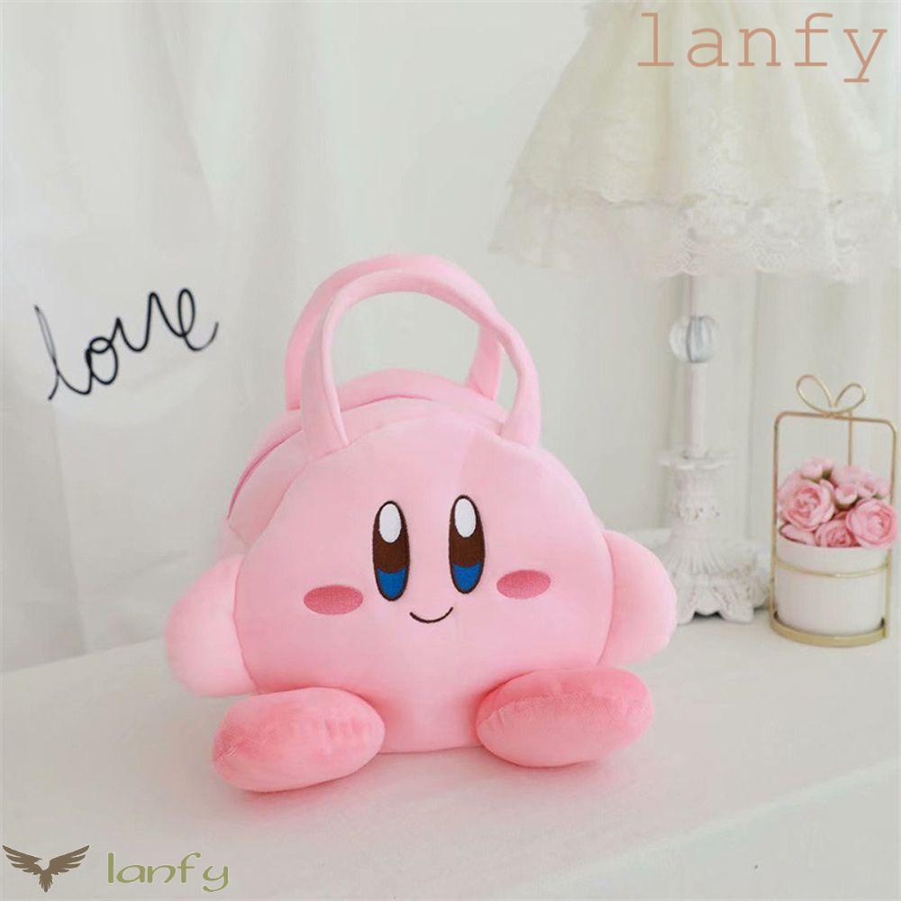 LANFY Túi Đựng Mỹ Phẩm Hình Kirby Nhồi Bông Dễ Thương Cho Bé Gái Ốp