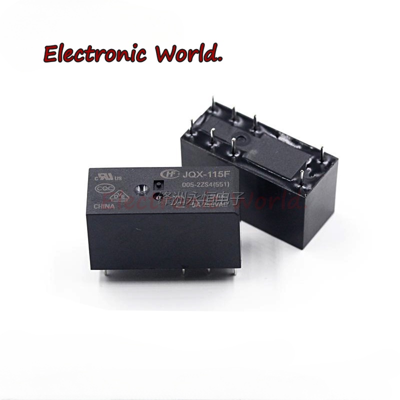 Set 2 Rơ Le Macro HF115F-JQX-115F-005 012 024-2ZS4 8A8 Pins 048