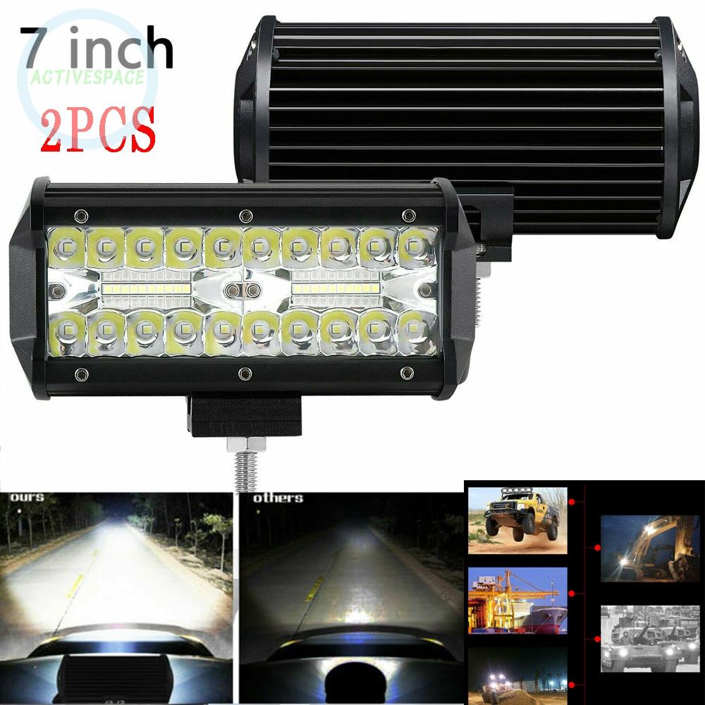 ⚡READYSTOCK⚡Brand New LED Light Bar Kits 2pcs/Set 6500K 7inch Accessories Combo Beam