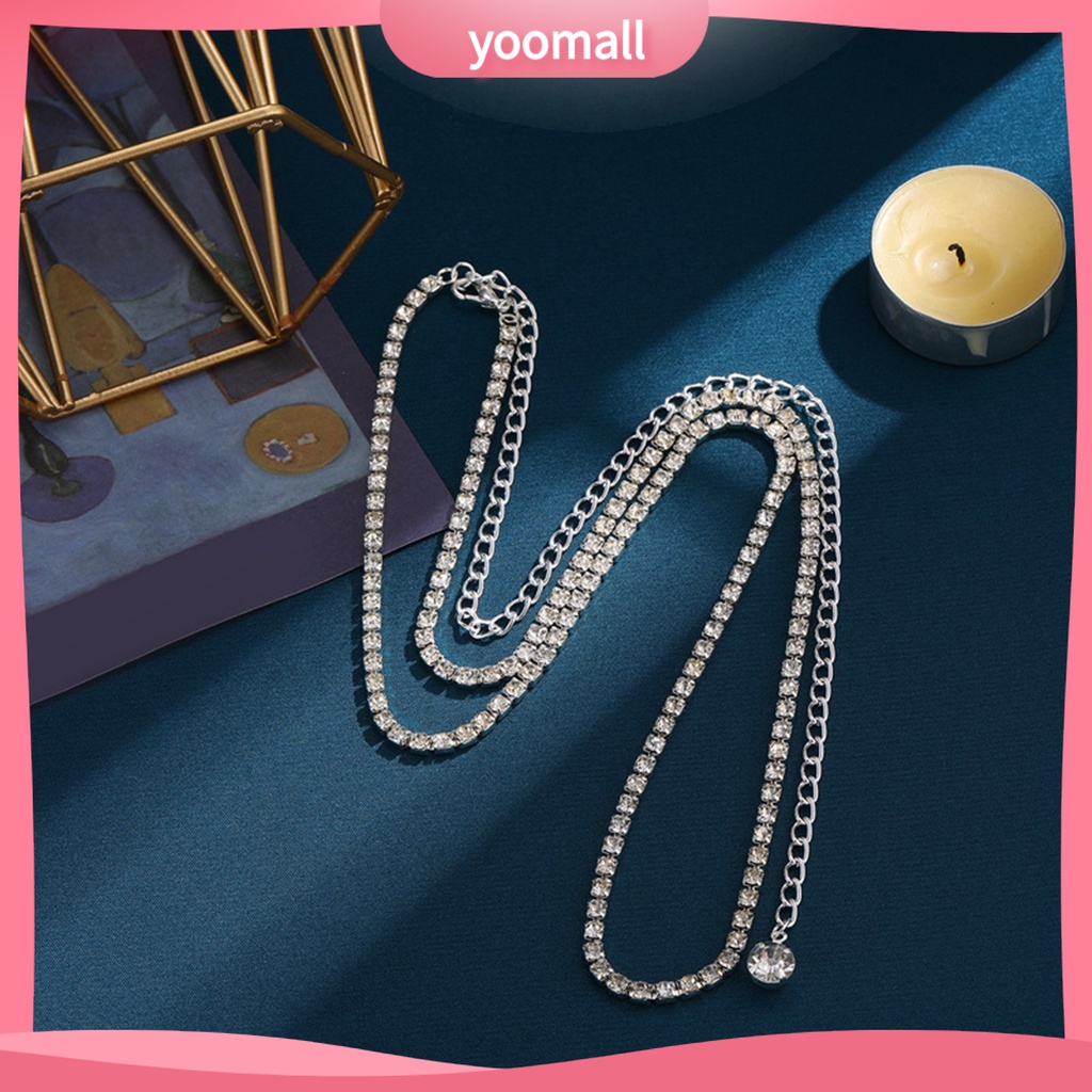 Thắt Lưng Một Lớp Bằng Kim Loại Đính Đá Thời Trang Đi Biển Mùa Hè