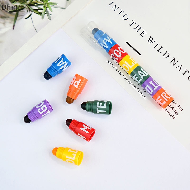 [Dhin] 6 Colors Splice Mini Bible Highs Vintage Candy Colors Gel Highs Gel Highs Dry High Markers COD