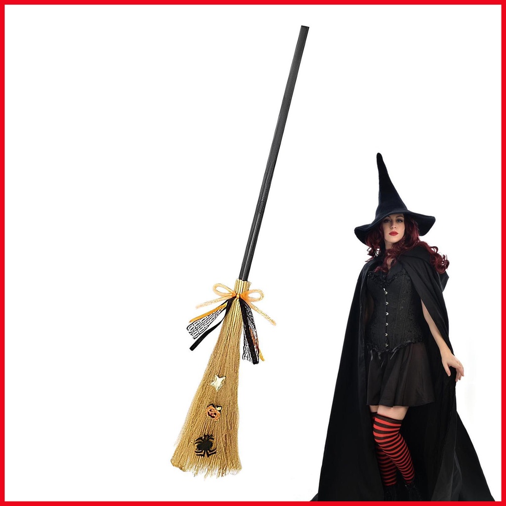 Chổi Phù Thủy Hóa Trang Halloween Với Tay Cầm Có Thể Tháo Rời Cho Người Lớn Và Trẻ Em
