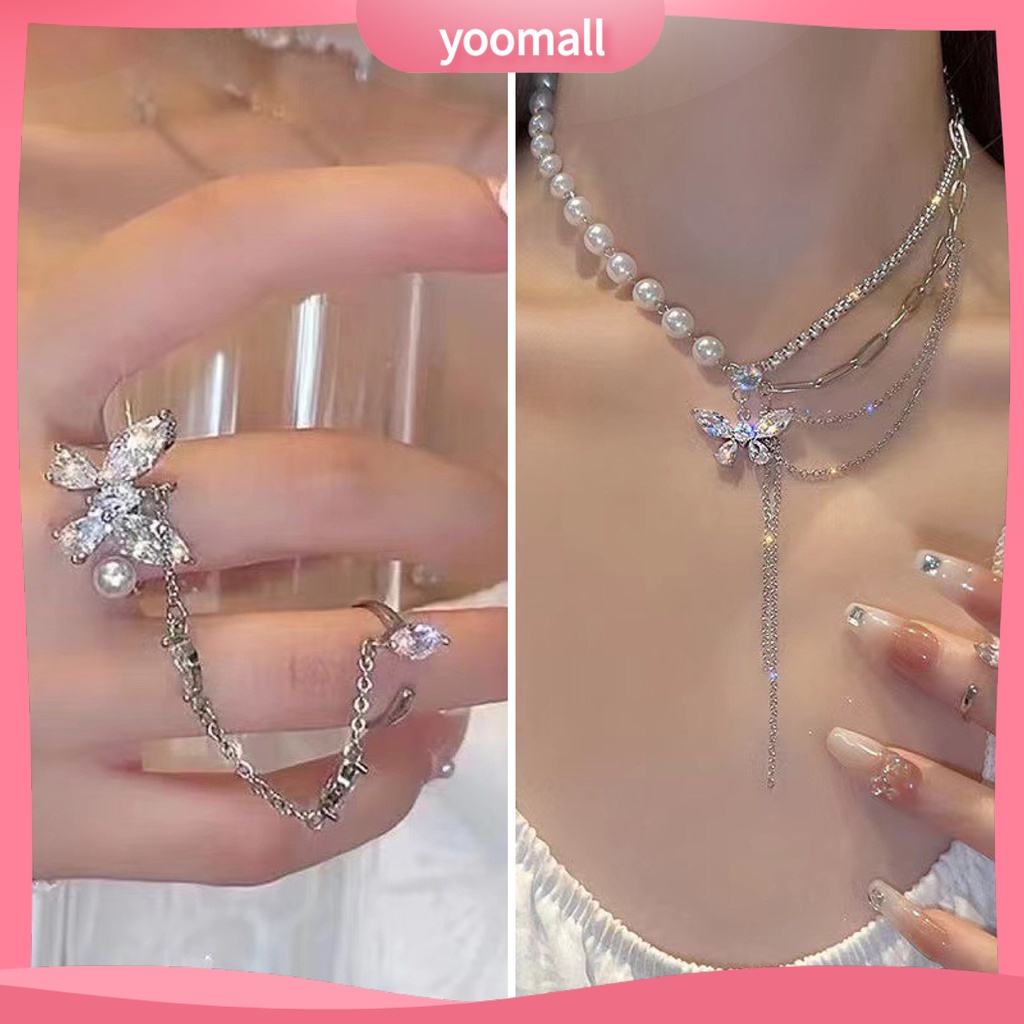 Vòng cổ Nhiều Lớp Đính Ngọc Trai Nhân Tạo Thời Trang Dành Cho Nữ