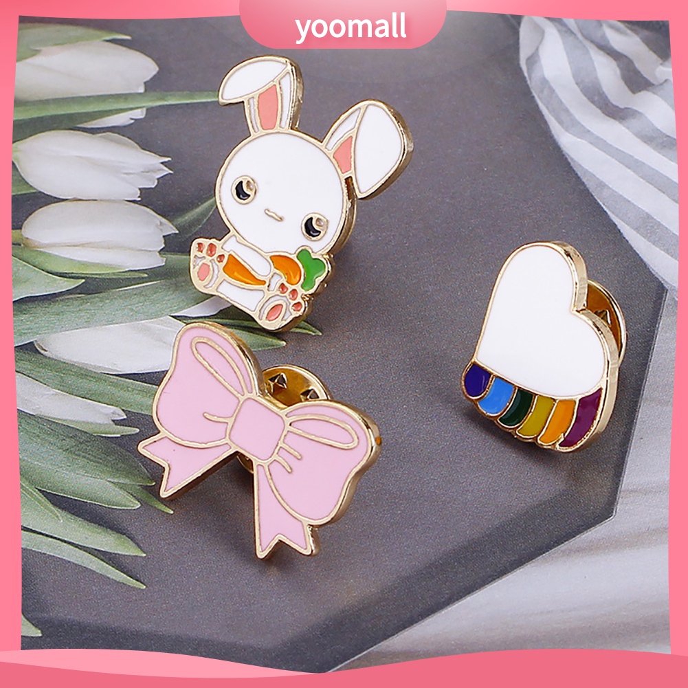 Ghim Cài Áo Hình Thỏ Hoạt Hình Đáng Yêu