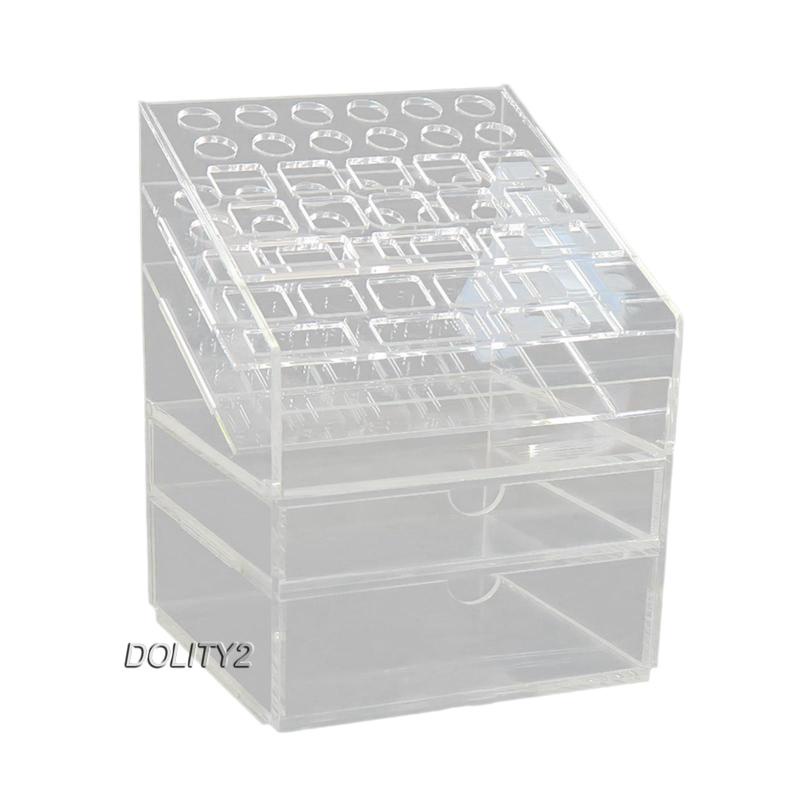 Giá Đỡ Cọ Trang Điểm Bằng Acrylic Để Bàn Tiện Dụng