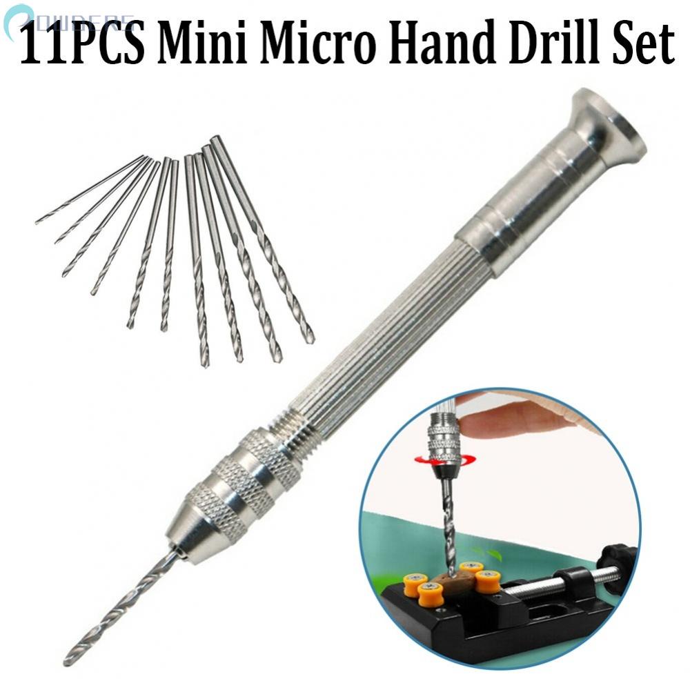Máy Khoan Cầm Tay Mini 11 Mũi Khoan Bằng Nhôm