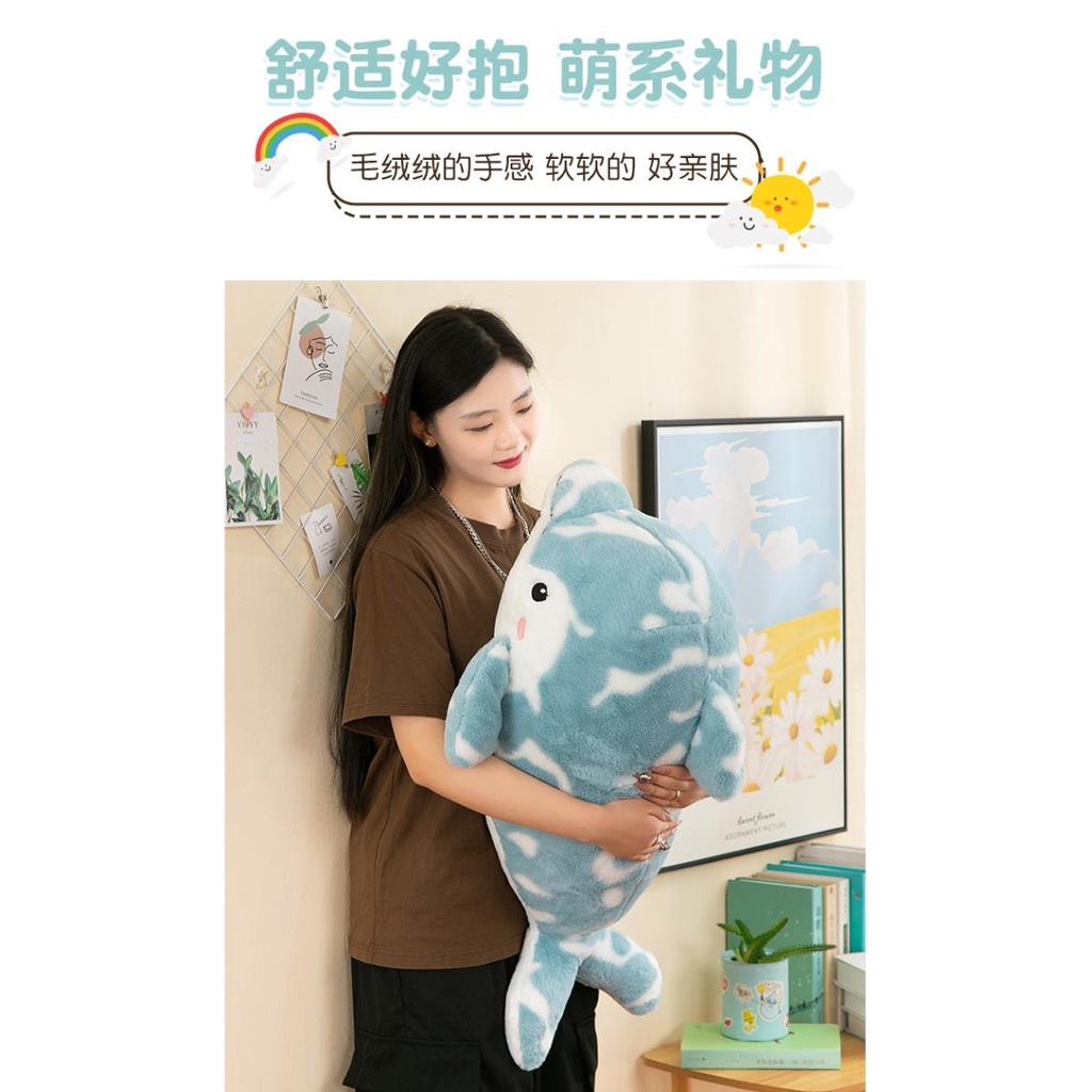 Thú Nhồi Bông Hình Cá Heo Bầu Trời Sao Siêu Mềm