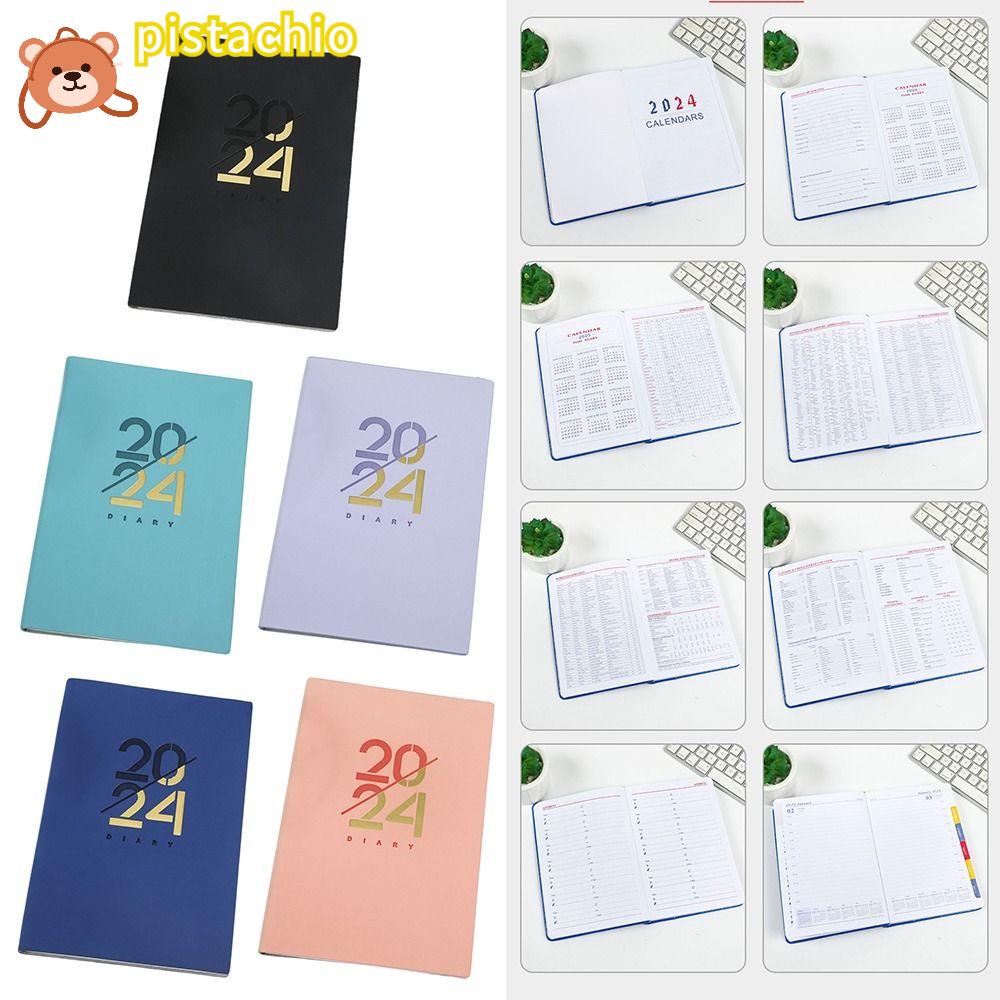 PISTA Sổ Ghi Chú 365 Ngày A5 Năm 2024 Bằng Da PU