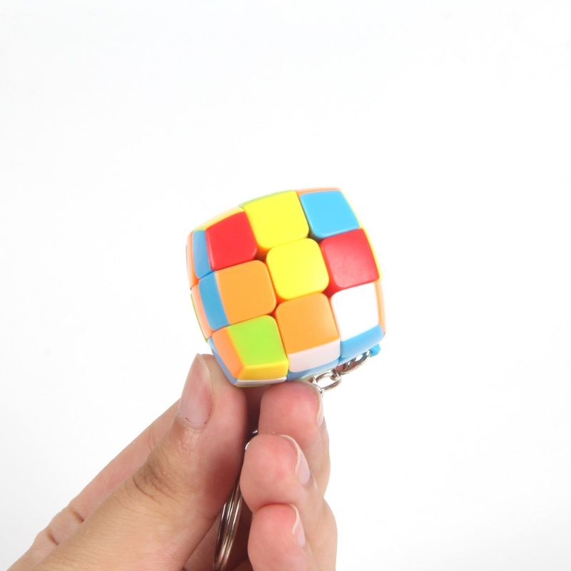 Móc Khóa Hình Khối Rubik 3x3x3 Dành Cho Người Mới Bắt Đầu
