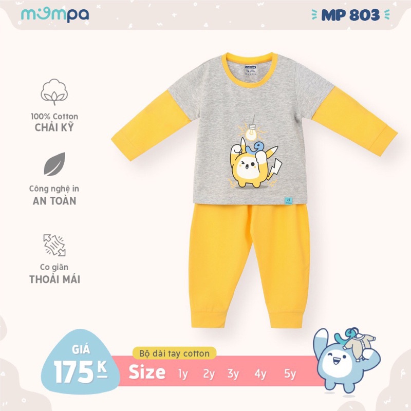 [Mompa] bộ quần áo thu đông cho bé dài tay