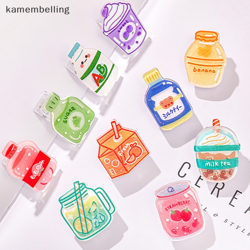 Kamembelling Kẹp Giấy Ghi Chú / Chai Nước Uống Bằng Acrylic In Họa Tiết Hoạt Hình Dễ Thương Tiện Dụng Cho Văn Phòng