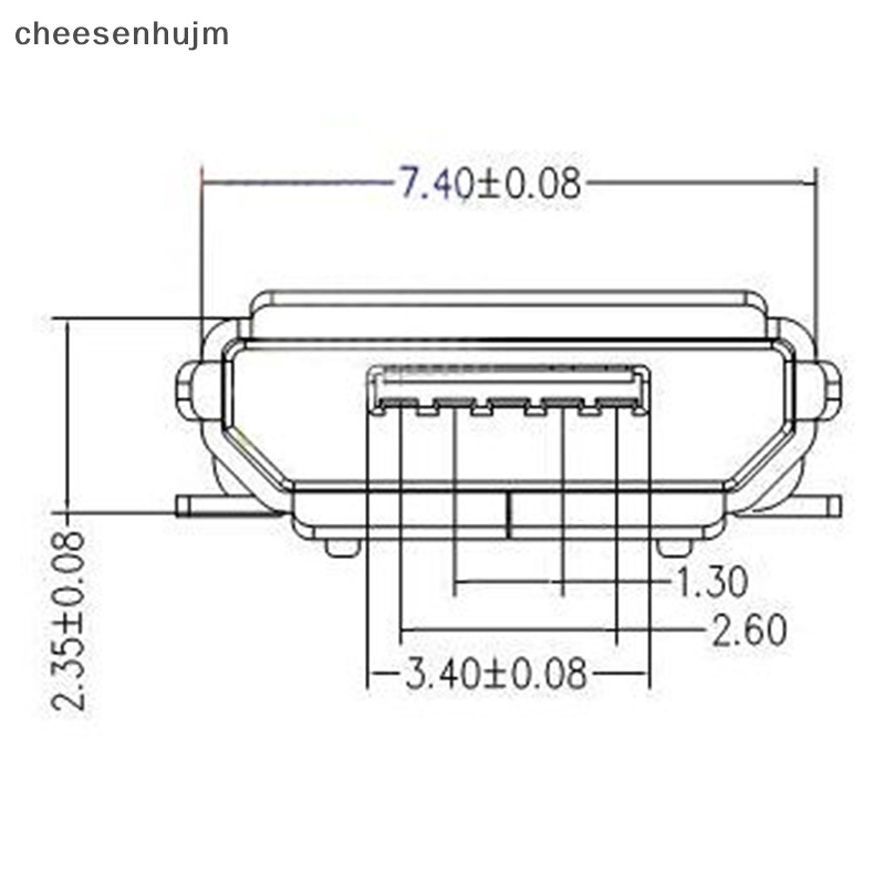 Set 20 Ổ Cắm Micro USB Type B 5-Pin 180 SMD Chuyên Dụng