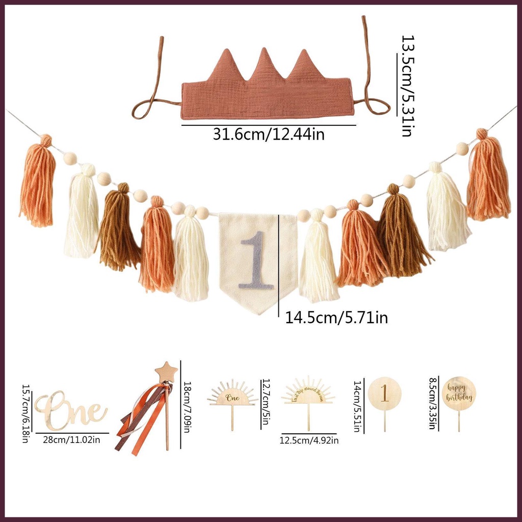 Banner Treo Trang Trí Tiệc Sinh Nhật Lần Đầu Tiên Chữ Happy Birthday