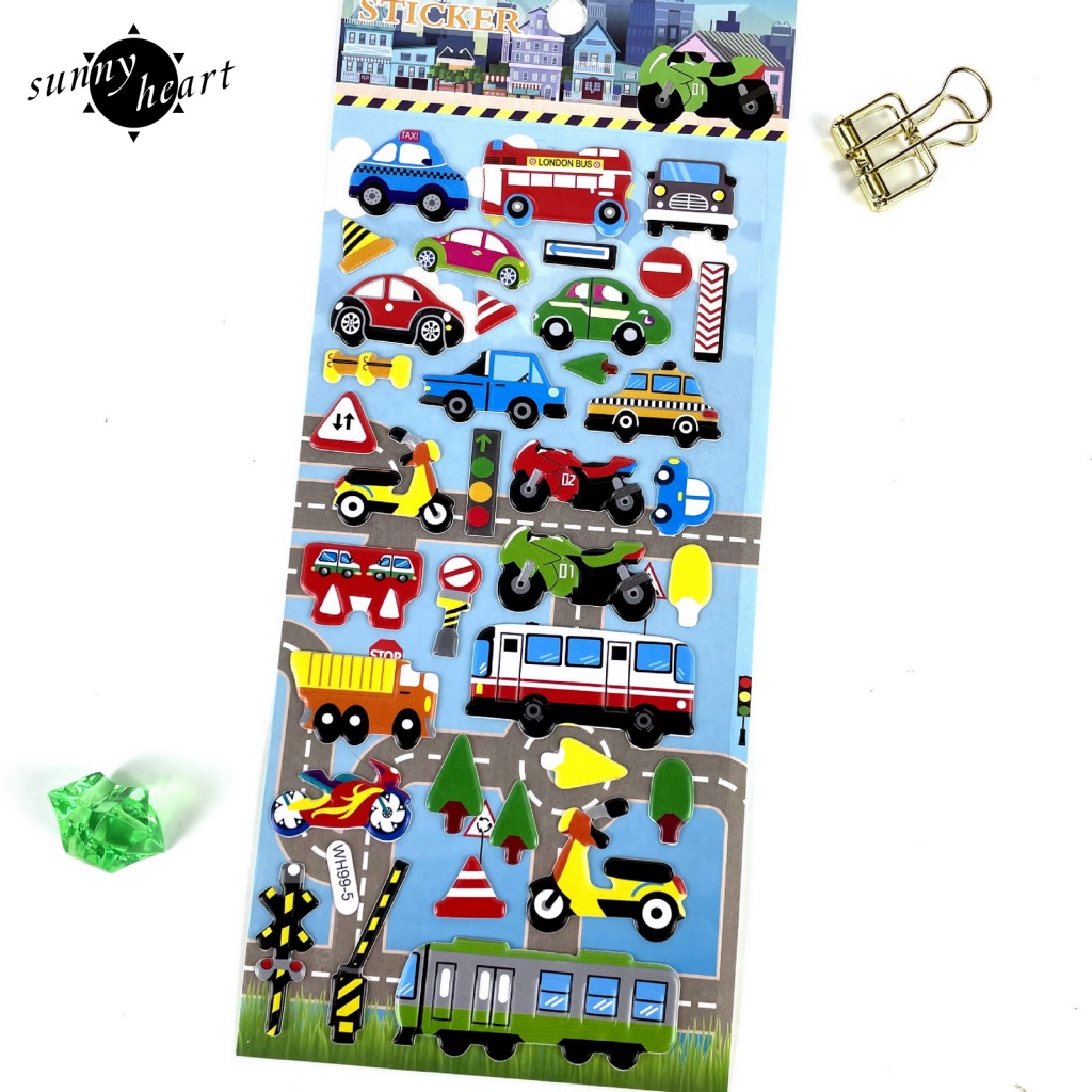 Sunnyheart set 10 Tấm Nhãn Dán Ba Chiều Trang Trí Xe Hơi Không Thấm Mồ Hôi In Chữ Little Ones of All Ages