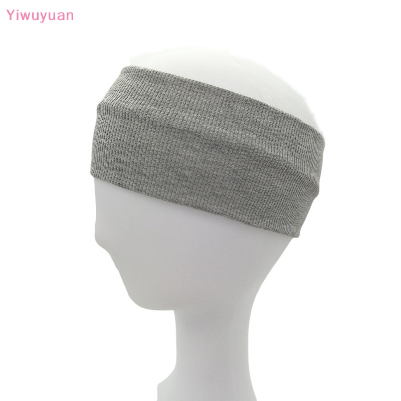 < Yiwuyuan > Băng Đô Dệt Kim Co Giãn Bản Rộng Màu Trơn Dùng Khi Tập Thể Thao / Chạy Bộ / Rửa Mặt Cho Nữ