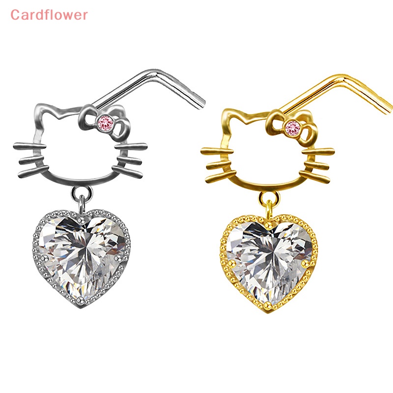 Khuyên Mũi Bằng Thép Không Gỉ Hình Trái Tim / Bướm / Mèo Thời Trang Mới Cho Nữ