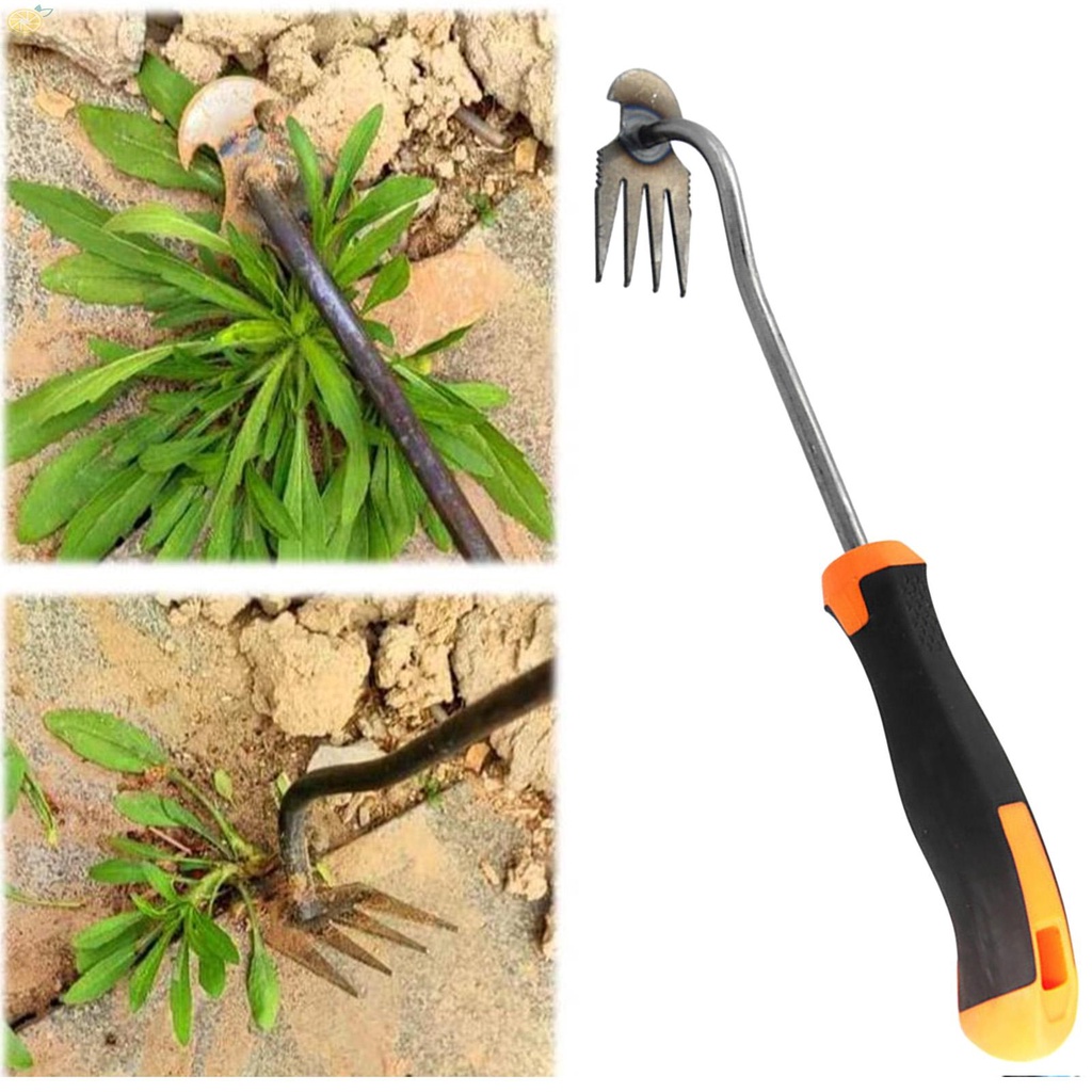 【VARSTR】Weeding Tool 4-Tine Dual-Purpose Foot-operated Iron+ABS Precise Weeding