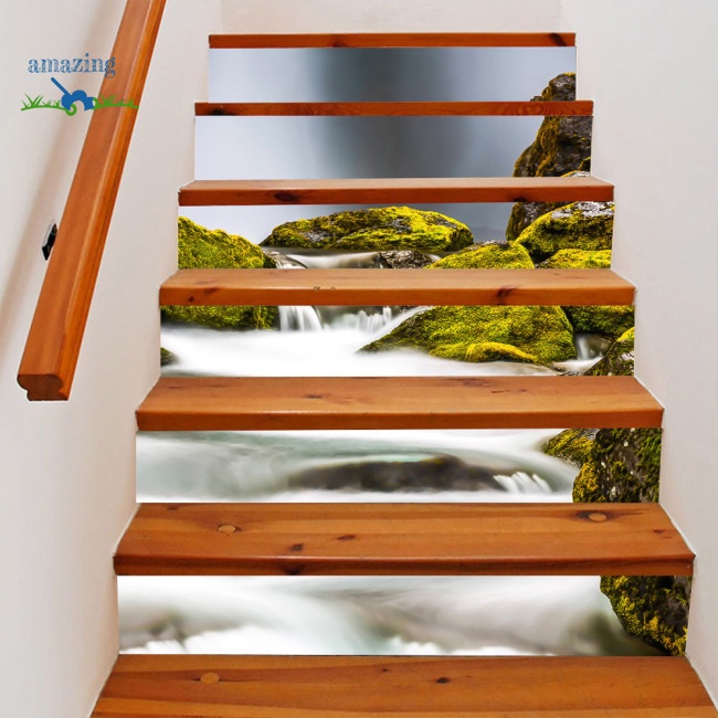 Miếng Dán Trang Trí Cầu Thang Hình Tháp Nước 3D Độc Đáo
