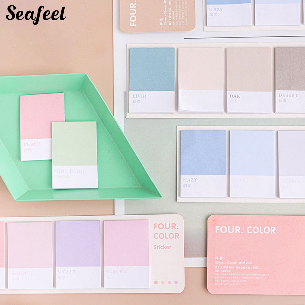 Set 80 Tấm Giấy Ghi Chú Đánh Dấu Trang Sách Tiện Lợi