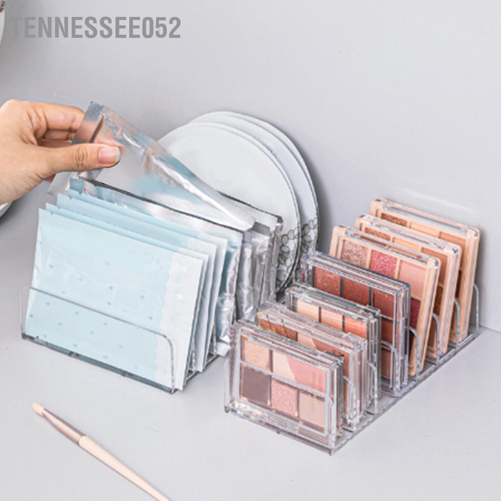 Tennessee052 Bảng phấn mắt Tổ chức 7 phần Hộp đựng đồ trang điểm trong suốt cho mặt bàn phòng tắm Bàn