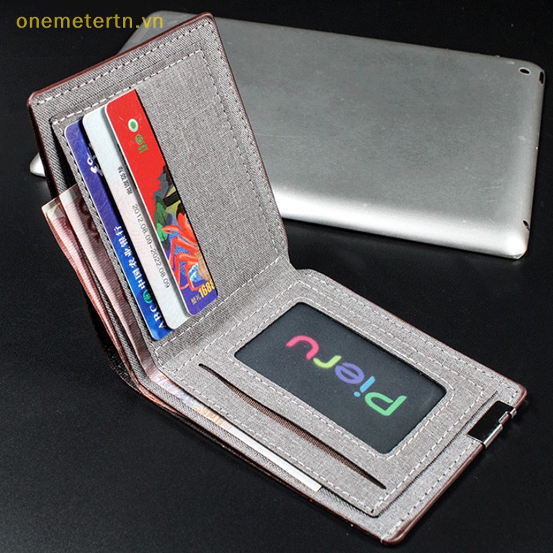 Ví Đựng Tiền / Thẻ Tín Dụng Bằng Vải Denim Gấp Gọn Dành Cho Nam Nữ