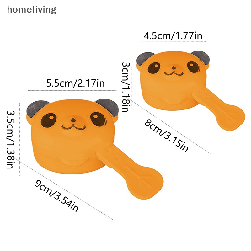 Bộ 2 Hũ Đựng Sốt Dạng Bóp Hình Gấu Trúc Mini Kèm Muỗng Cà Chua Cho Trẻ Em