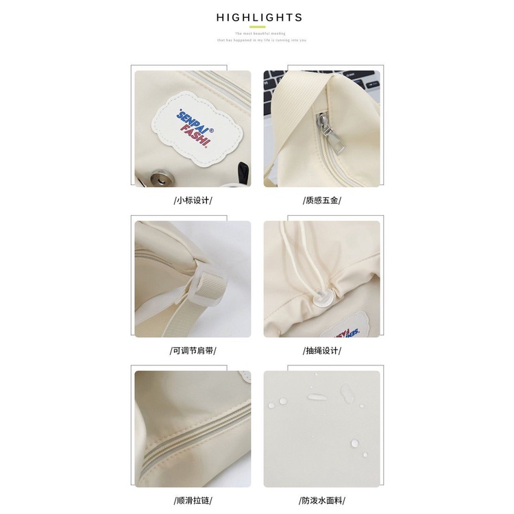 Túi Đeo Chéo Chất Liệu Nylon Kích Thước 43X24CM