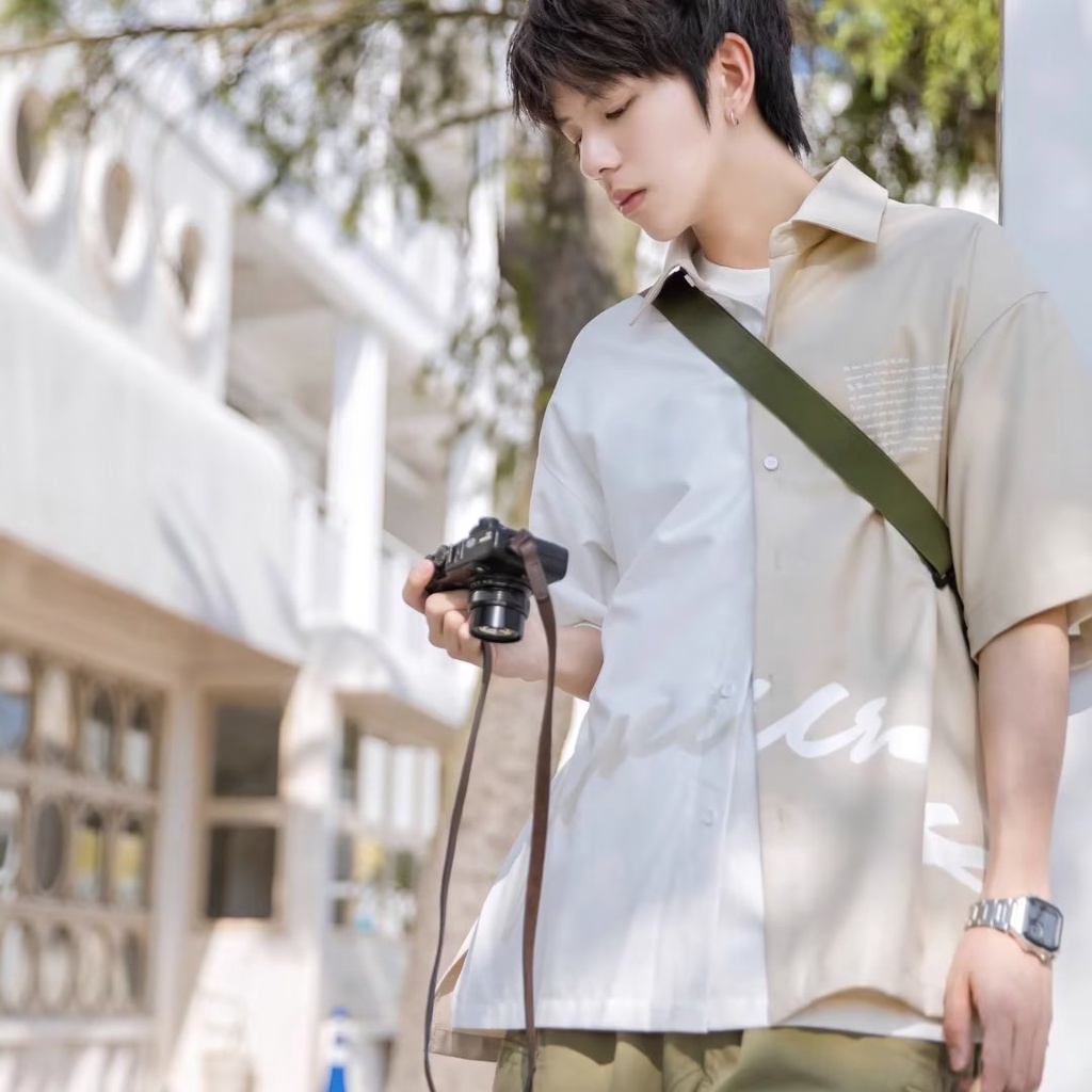 Áo Sơ Mi Nam Cổ Bẻ Phong Cách Hàn Quốc, Thiết Kế Màu Sắc Phong Cách Cổ Điển, Rộng Rãi, Chất Lượng Cao, Áo Sơ Mi Mới Cho Mùa Hè