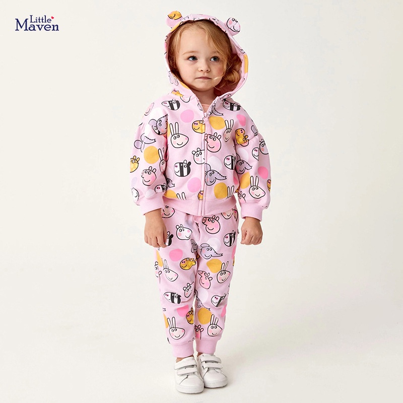Áo Khoác Cotton Thuần Khiết Tay Dài Dễ Thương Phong Cách Âu Mỹ Cho Bé Gái