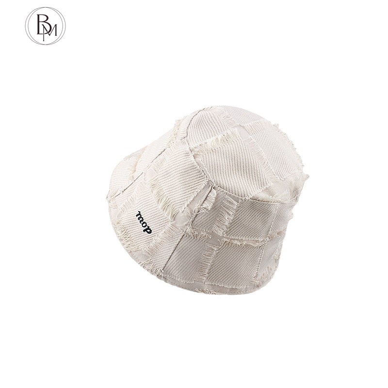 Mũ Tai Bèo Phối Lông Họa Tiết Sọc Caro Thời Trang Cho Nữ