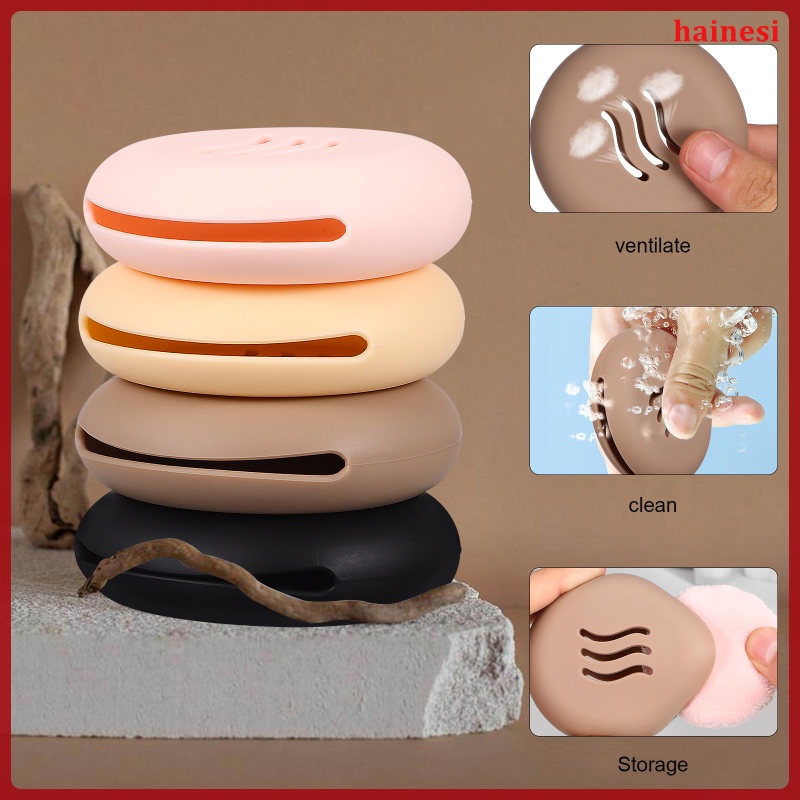Set 4 Túi Silicone Tròn Đựng Mút Trang Điểm