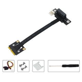 Thêm thẻ 270 độ mini pcie sang pci-e 1x cáp chuyển đổi mini pci express sang pci-e x1 riser 4pin đầu nối nguồn cho bộ mở rộng