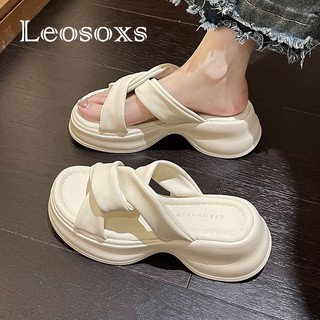 Leosoxs dép sandal nữ dép nữ dép bánh mì nữ dép bánh mì Chống Trượt 071506