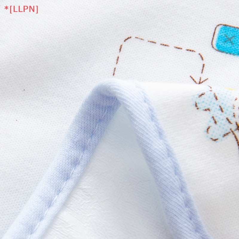 Yếm Ăn Cotton Hai Lớp Chống Thấm Nước In Hình Chú Voi Dễ Thương Cho Bé