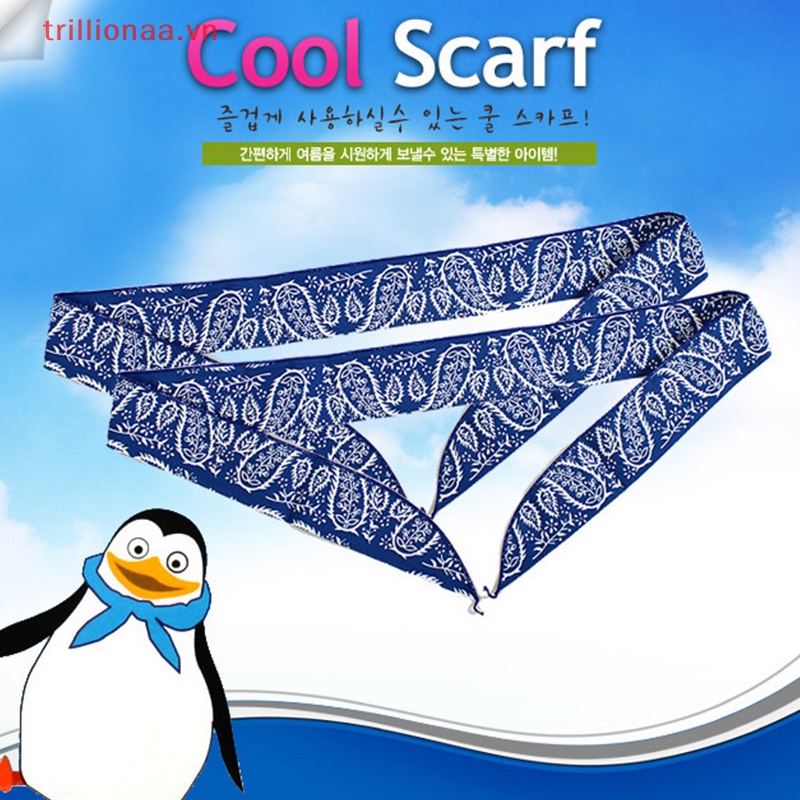 Trillionaa Khăn Choàng Cổ Bandana Làm Mát Mùa Hè Tươi Mới