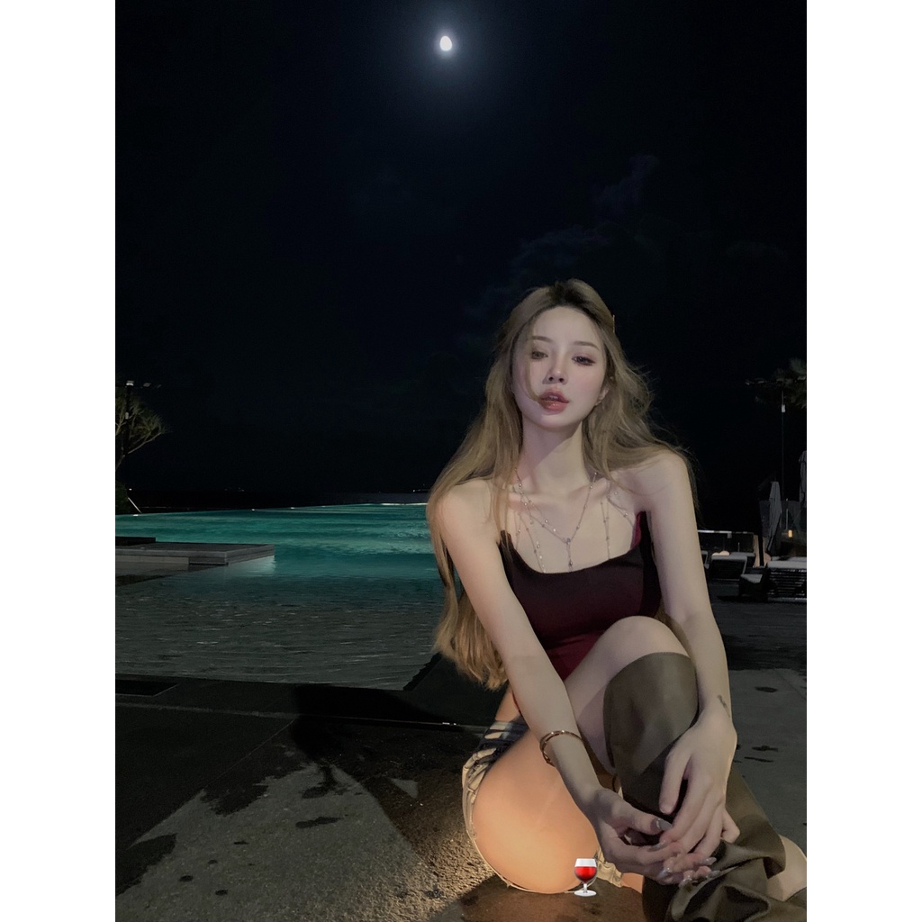 Áo Ống Ngắn Không Tay Màu Gradient Quyến Rũ Thời Trang Mùa Hè Cho Nữ