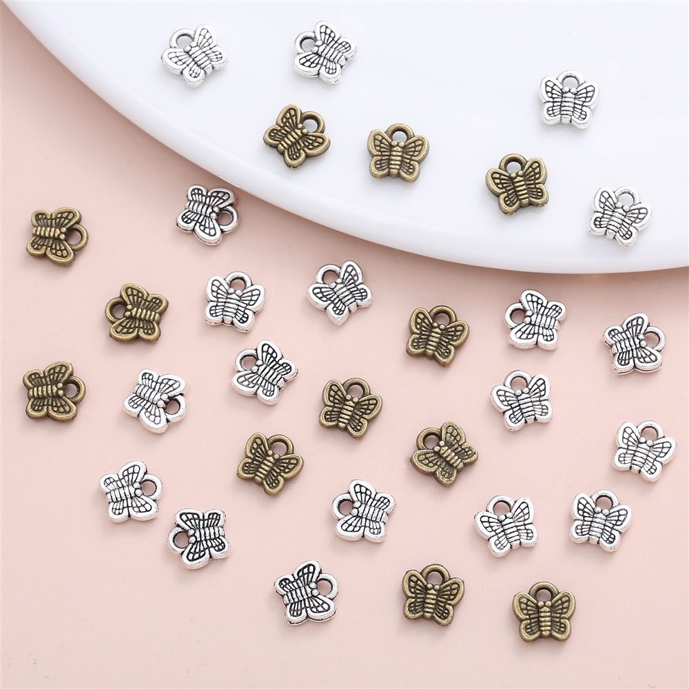Set 50 Phụ Kiện Làm Trang Sức Hình Bướm Phong Cách Vintage