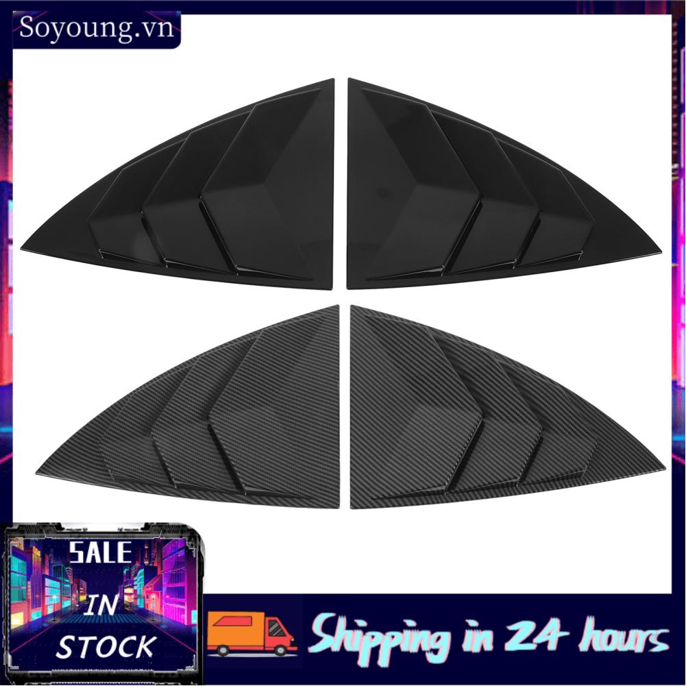 Soyoung Side Window Spoiler  Louvers Trim Triangle East To Install Scratch Resistant for Model Y