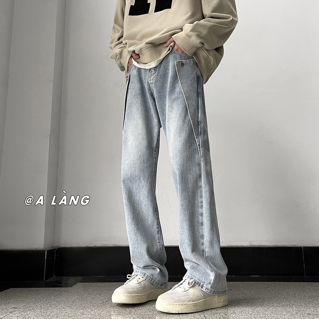 Quần Jean Ống Rộng Mỏng Nhẹ Thời Trang Xuân Hè Dành Cho Nam