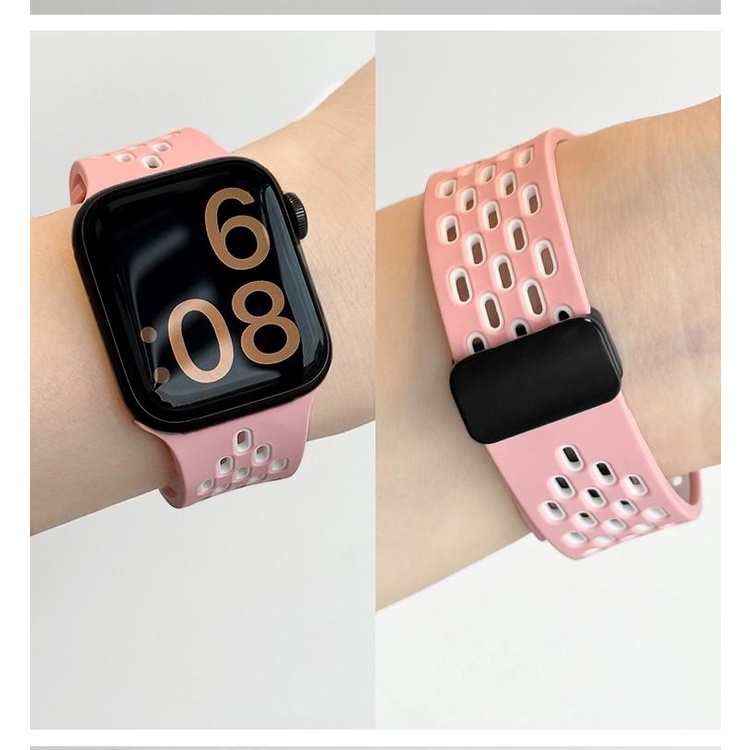 Dây Đeo silicon thao cho Apple Watch Ultra Series 9 7 8 se 6 5 44mm 45mm 40mm 41mm 49mm